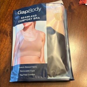 GapBody 2 pack Comfort Lightweight Nude and Black Bras, New, size Large!